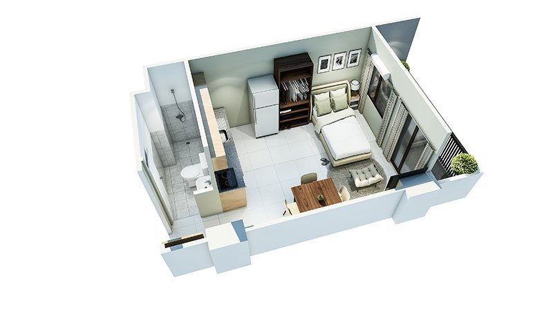 Mactan Plains Residences - Studio with Balcony approx. 30 sqm.