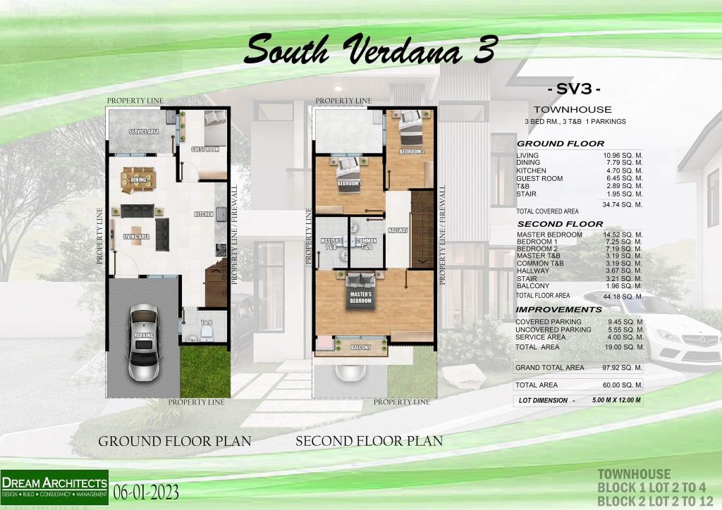 South Verdana 3 Townhouse Floor Plan