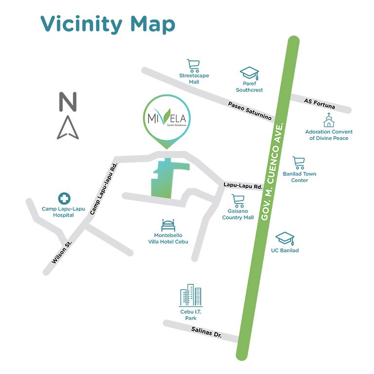 Mivela Garden Residences - Vicinity Map